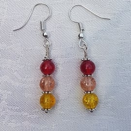 SALE - Gorgeous Red Spectrum Earrings No2