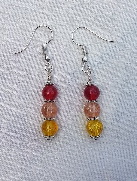 SALE - Gorgeous Red Spectrum Earrings No2