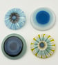 Fused Glass Blue and White Flower Brooch - Image 7