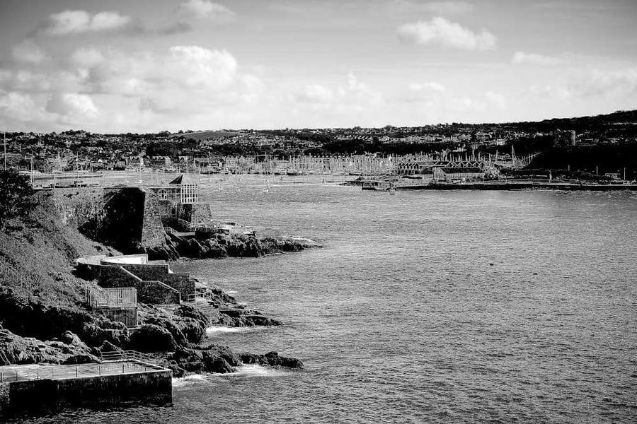 Print Plymouth Sound, Devon Picture. Black and White or Colour Photo