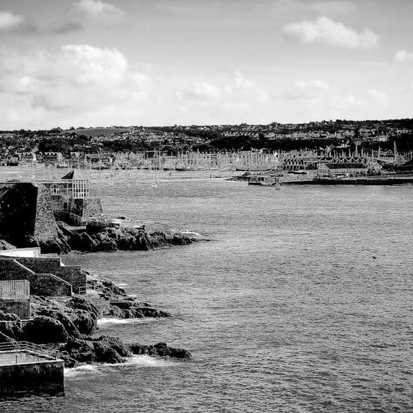 Print Plymouth Sound, Devon Picture. Black and White or Colour Photo