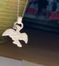 Raw silver Cormorant pendant - Image 4