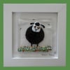 Handmade Fused Glass 'Black Sheep' Picture