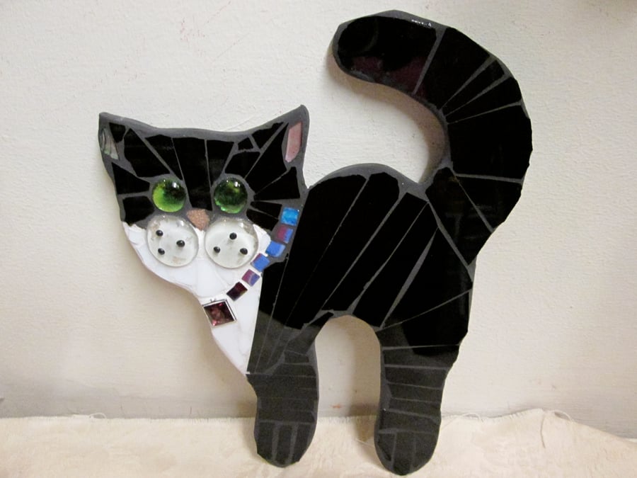 Mosaic Black Cat