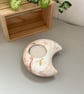  Heart Moon or Star Tea Light Holder - Handmade Candle Holder - Gold Detail - Image 6