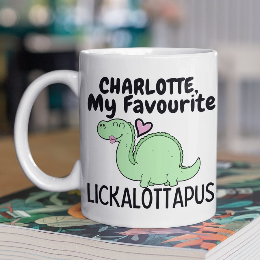 Personalised Name Lickalottapus Mug Funny Lesbian Anniversary Birthday Christmas