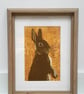 Rabbit linocut - Image 1
