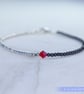 Bracelet dainty sterling silver and Swarovski glass pearl  - Image 6