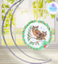 Owl mixed media hanging decoration. Owl ornament. Owl decoration. - Image 6
