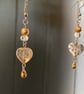Goldie - Gold & Clear Starry Heart Earrings  - Image 2