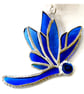 Dragonfly Suncatcher Stained Glass Blue Closed Wing - Image 4