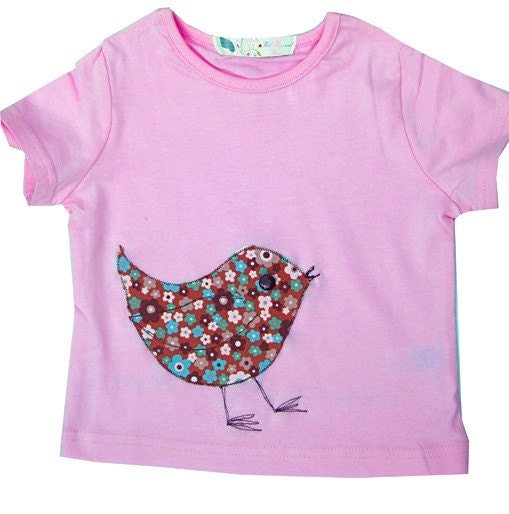 Girl's Bird T-shirt, Girls Clothing