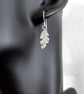 Small handmade silver feather earrings oxidised or bright finish - Image 7