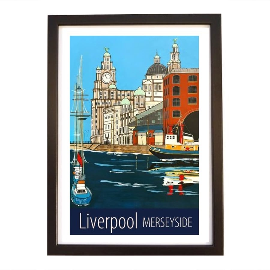 Liverpool travel poster print by Susie West