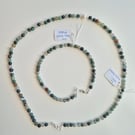 Green Agate Necklace and Bracelet 