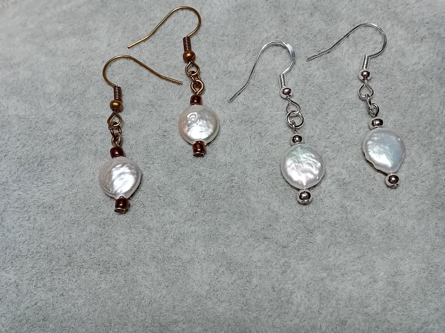 Fresh Water Baroque Style Pearl Earrings