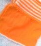 Hand Knitted Tangerine Dress with White Heart Decoration, Baby Girl's Dress - Image 7