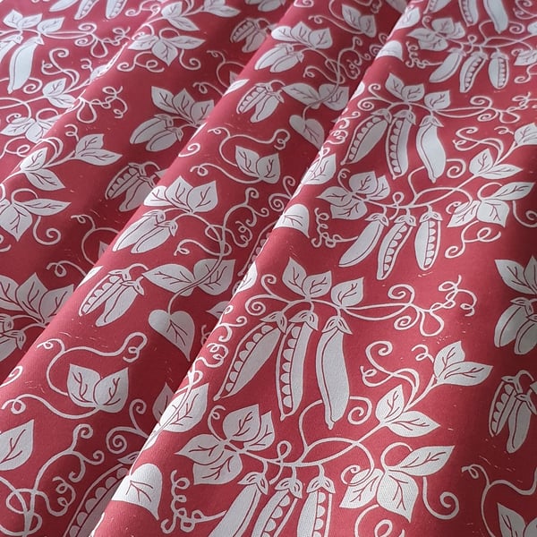 Raspberry Red 'Pea' Fabric