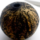 Felt Ornamental Bowl. Hand felted Vessel in Black and Light Orange