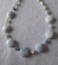 Blue Sky Sterling Silver Necklace featuring Cube and Hexagonal blue Opals - Image 6