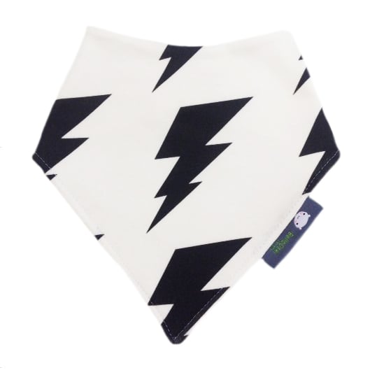 ORGANIC Baby Bandana Dribble Bib in LIGHTENING BOLT - A GIFT IDEA from BellaOski