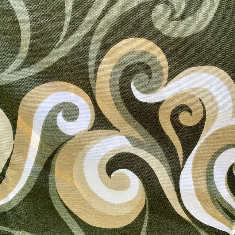 Mid Century Retro Green Abstract 50s 60s TOUBILLON Moygashel Vintage fabric