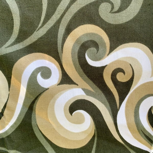 Mid Century Retro Green Abstract 50s 60s TOUBILLON Moygashel Vintage fabric