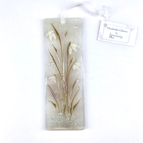 Pretty Glass Light Catcher - Delicate Floral Design 