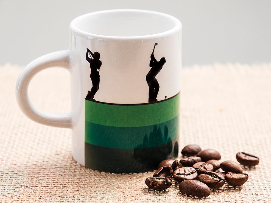 Golfers Espresso Coffee Mug for Golfing Fans, Enthusiasts and Players