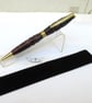 Hand Made Chestnut Velvet Swirl Acrylic Ball Point Pen with A Velvet Pouch - Image 5