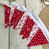 Mini Christmas Bunting  Red and White