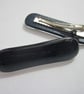 One glass crocodile hair clip - Dark sapphire shimmer