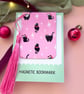 Magnetic Bookmark Pink Christmas Cats