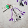 Asexual Keychain, Ace flag  Macrame Keyring, Pride bag charm, Ace Pride gifts