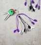 Asexual Keychain, Ace flag  Macrame Keyring, Pride bag charm, Ace Pride gifts