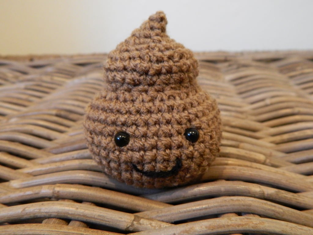 Mister Poop the plush poo toy, handmade crochet stuffed emoji plush