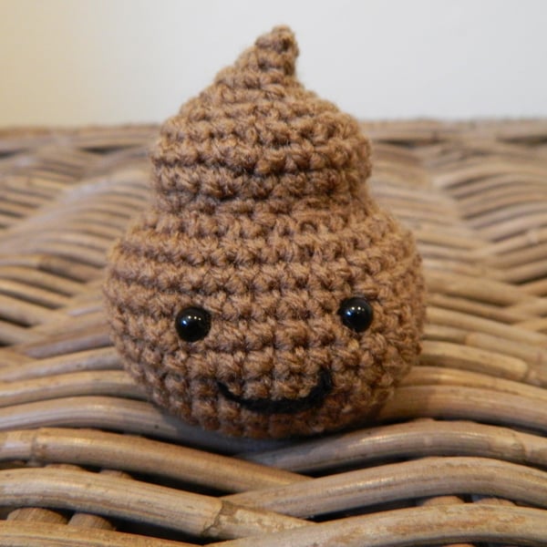 Mister Poop the plush poo toy, handmade crochet stuffed emoji plush