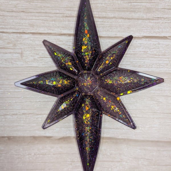 Handmade Star Ornament – Purple Rain