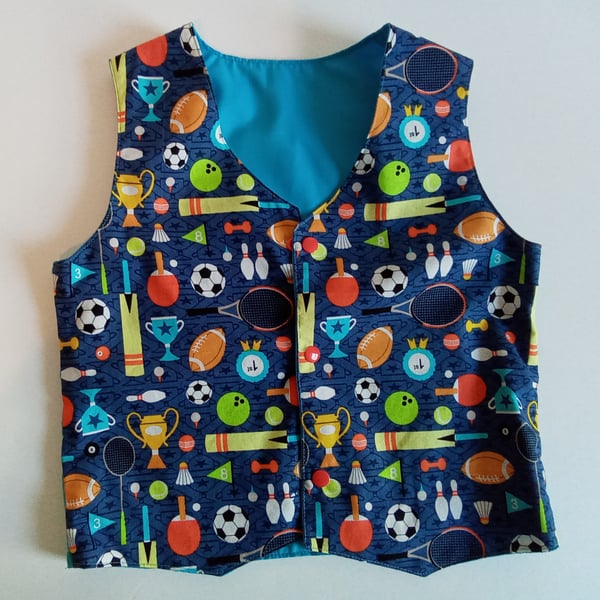 Age 5 years boys waistcoat, sports lover, special occasion wear waistcoat 