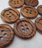 Large Dark Wooden Buttons Size 44, 28mm - Image 2