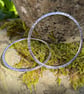 Round oxidised Sterling silver bangle with beaten texture - Image 2
