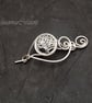 Tree of life silver charm shawl pin for knitted shawl and sweater, - Image 3