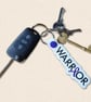 Warrior Awareness Ribbon Keyring - Embroidered Faux Leather Support Gift - Image 2