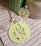 Ribwort Plantain clay imprinted and hand painted decoration  - Image 3