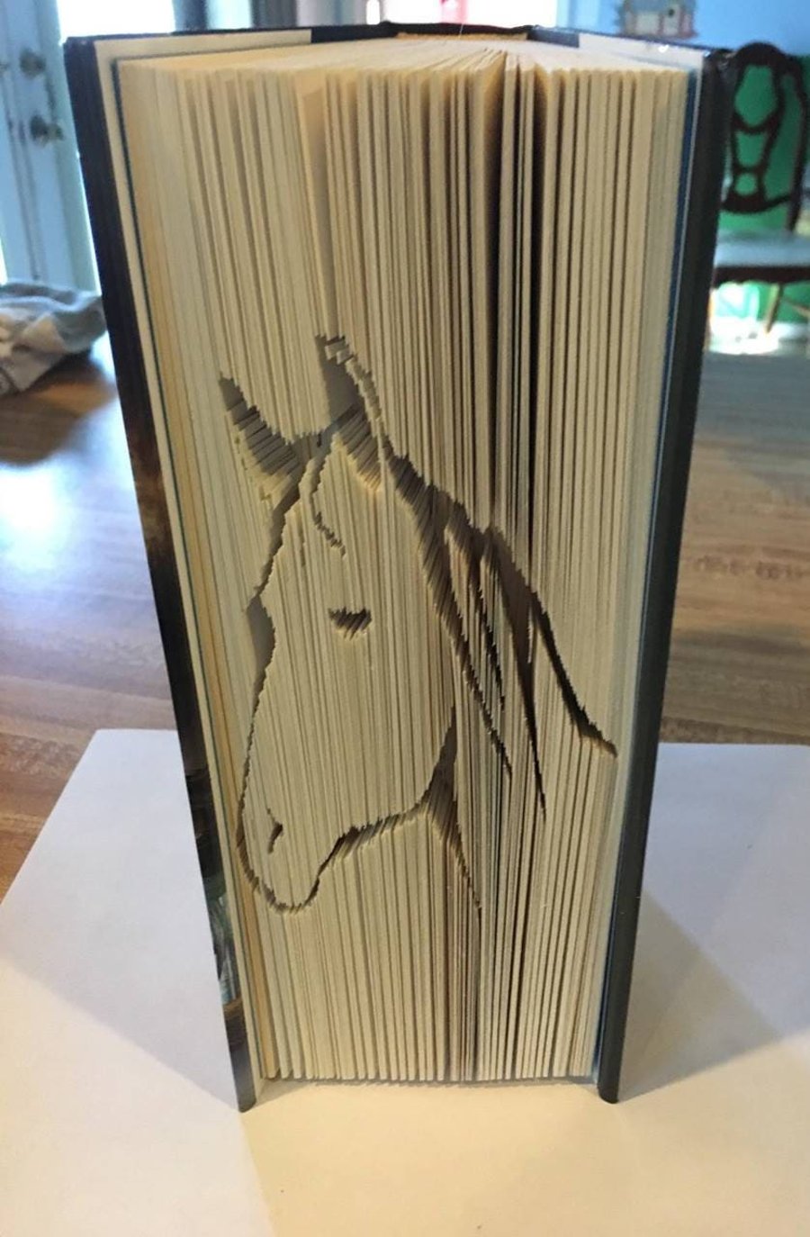 Horse Face Simple CUT & FOLD Book Folding Pattern - EMAILED PDF PATTERN