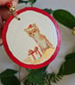Christmas decoration chihuahua dog wood slice hanging decoration - Image 4