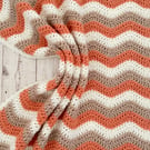 Coral Crochet Baby Blanket - Handmade - Modern Nursery Decor
