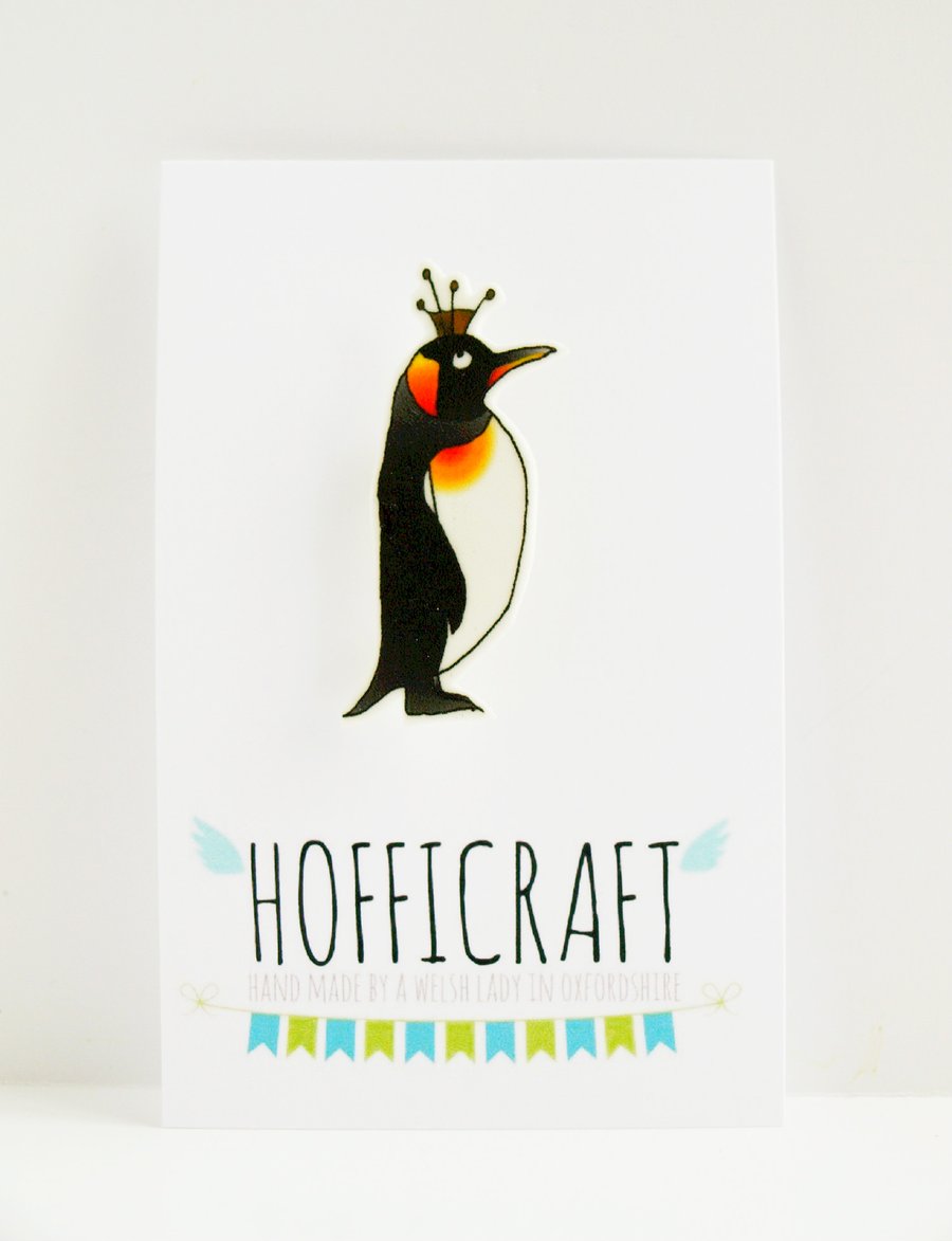 King Penguin Bird Brooch