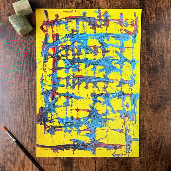 Infinity Yellow A4 Giclee Digital Art Print