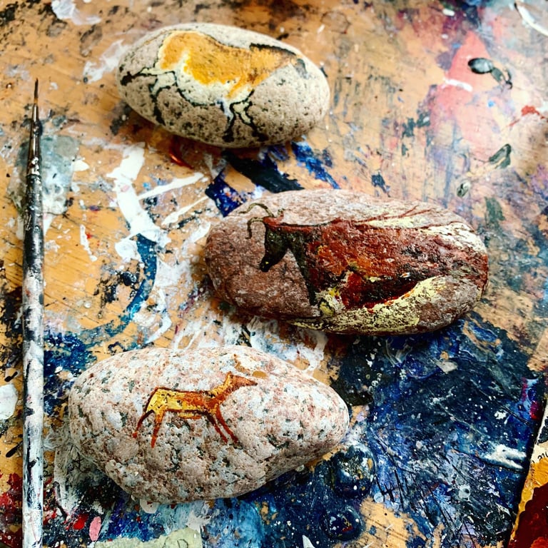 Cave Stones - Prehistoric Animals from Lascaux - MADE TO ORDER